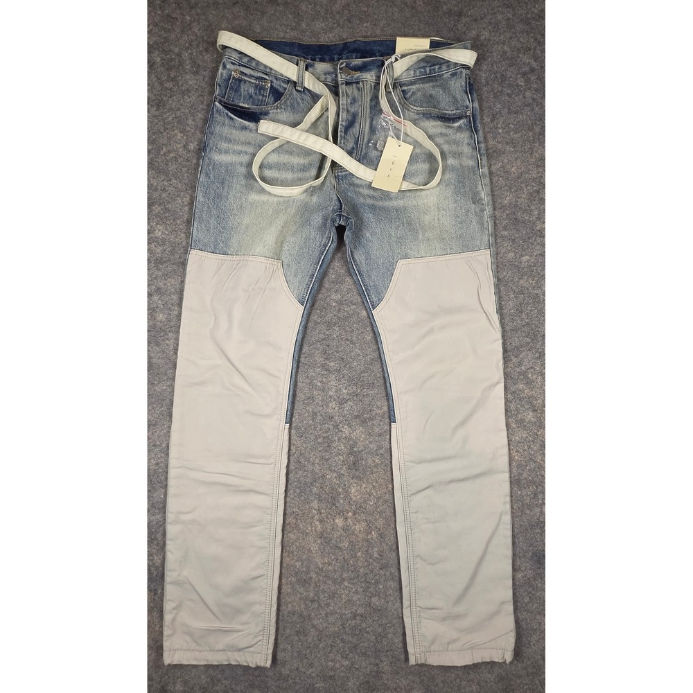 MNML D187 Western Straight Denim Mens 36 Blue Natural M2019-D751-BLN-36 New